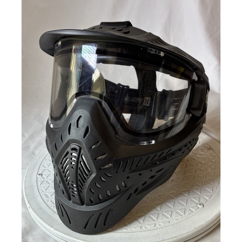 HK Army HSTL Paintball Mask with Anti Fog Thermal Lens - Black Smoke Lens
